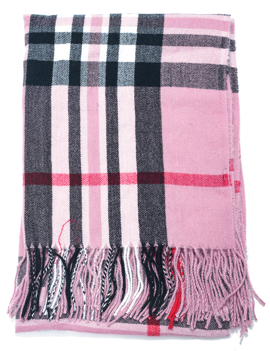 E-F25.1 SCARF705-199-7 Scarf Soft Checkered 180x70cm