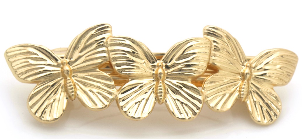 J-C2.2 H918-012-1 Hair Clip Butterflies 7cm