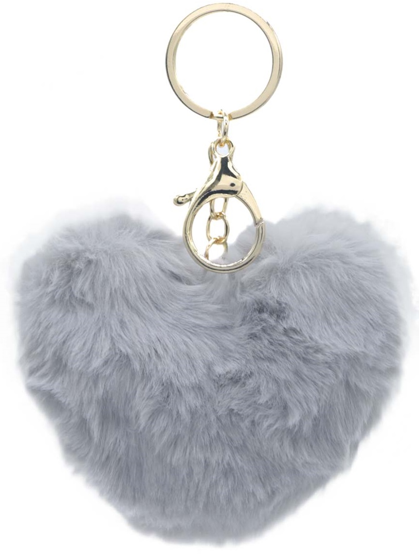 I-C26.1 KY2403-168-6 Fluffy Keychain 10cm Heart