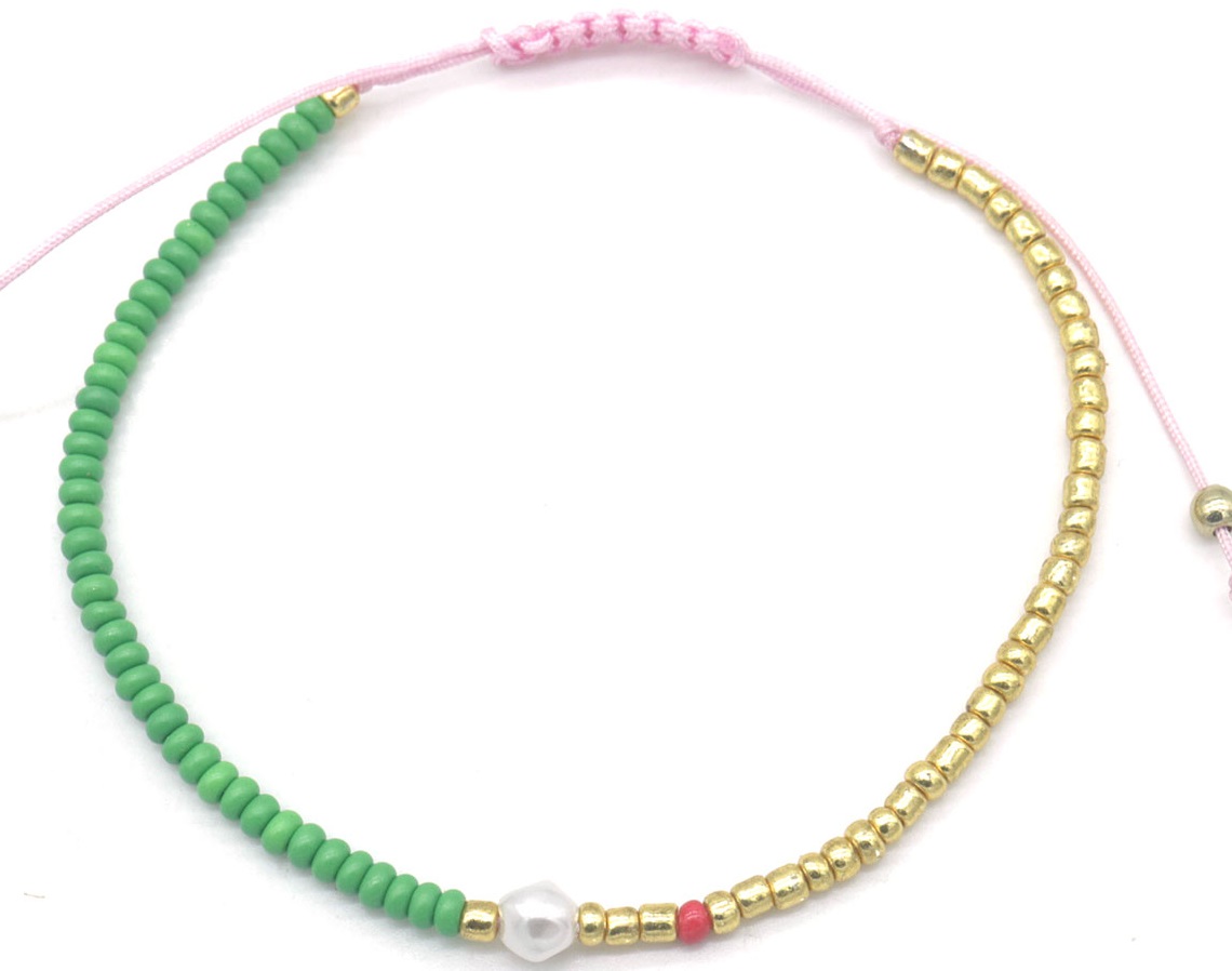 G-B1.2  ANK830-067-2 Anklet Glassbeads