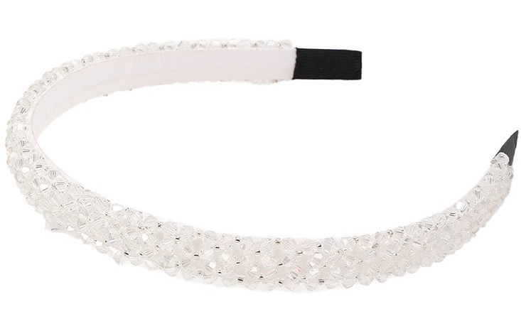 C-E24.2  H2458-004-3 Hair Band Faceted Glassbeads 1.5cm