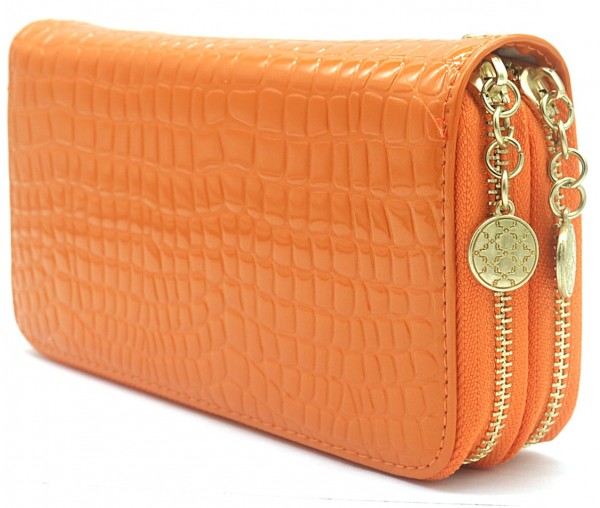 T-D5.1 WA004-008 PU Wallet Croco 19x10x3.5cm Orange