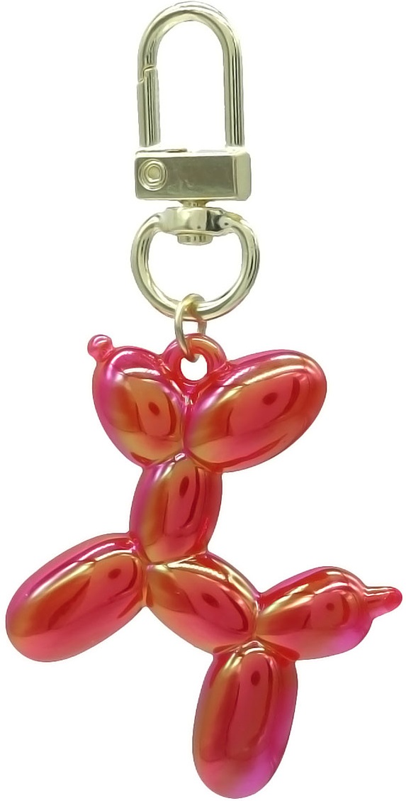 D-F15.1 KY2403-018-21 Keychain Dog 5cm Red