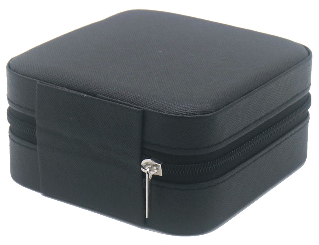 E-A18.5 PK829-012 PU Travel Case 10x10x5cm Black