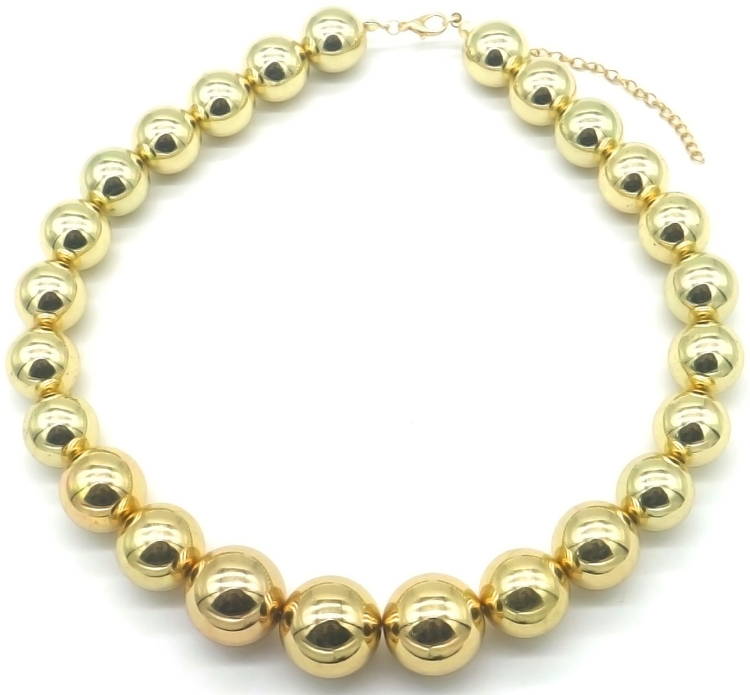 X-P10.3 N2458-013G Necklace Oversized Pearls