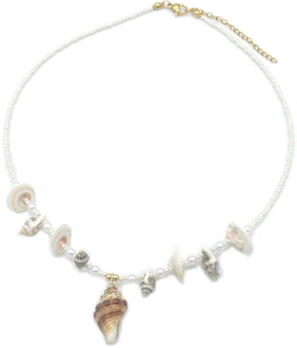 I-D20.3 N830-029-3 Necklace Shells White