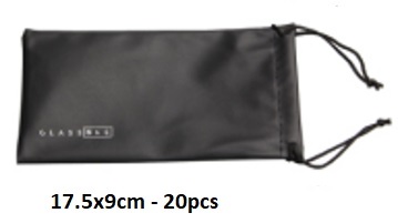 X-F5.1 Sunglass Pouch 17.5x9cm - Black - 20pcs