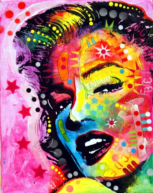 R-F8.1  DP2280223 Diamond Painting -Canvas 50x40cm - Painting 45x35cm Marilyn