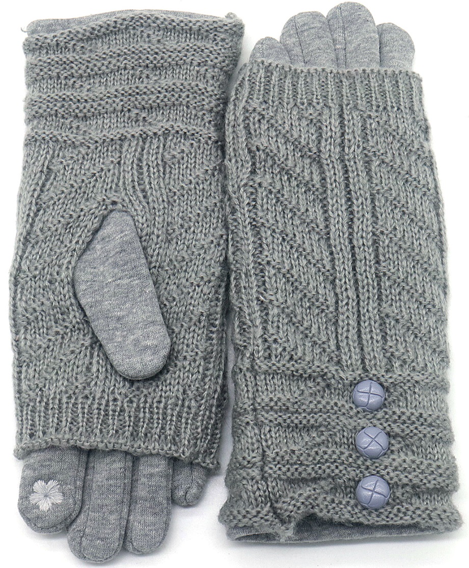 T-N4.2  GLOVE501-033-4 Knitted Gloves Grey