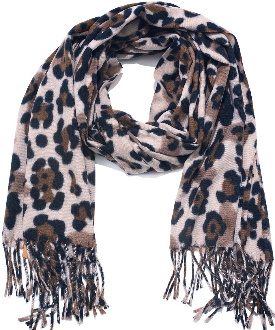 T-F6.1 SCARF405-678-3 Scarf Leopard 180x70cm